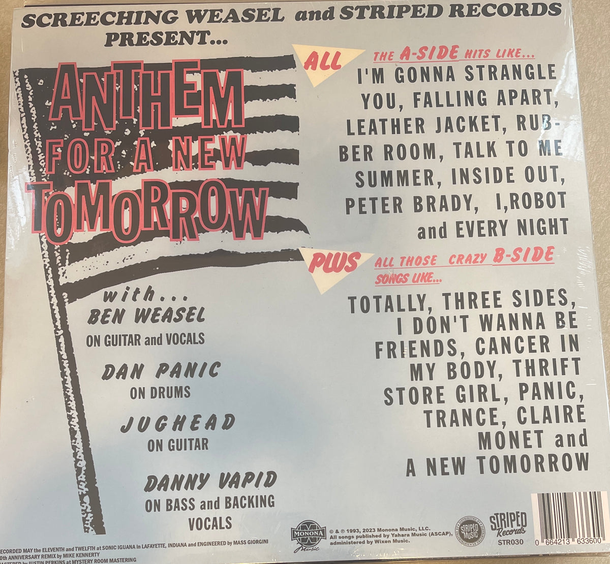 SCREECHING WEASEL - Anthem For A New Tomorrow LP VINYL