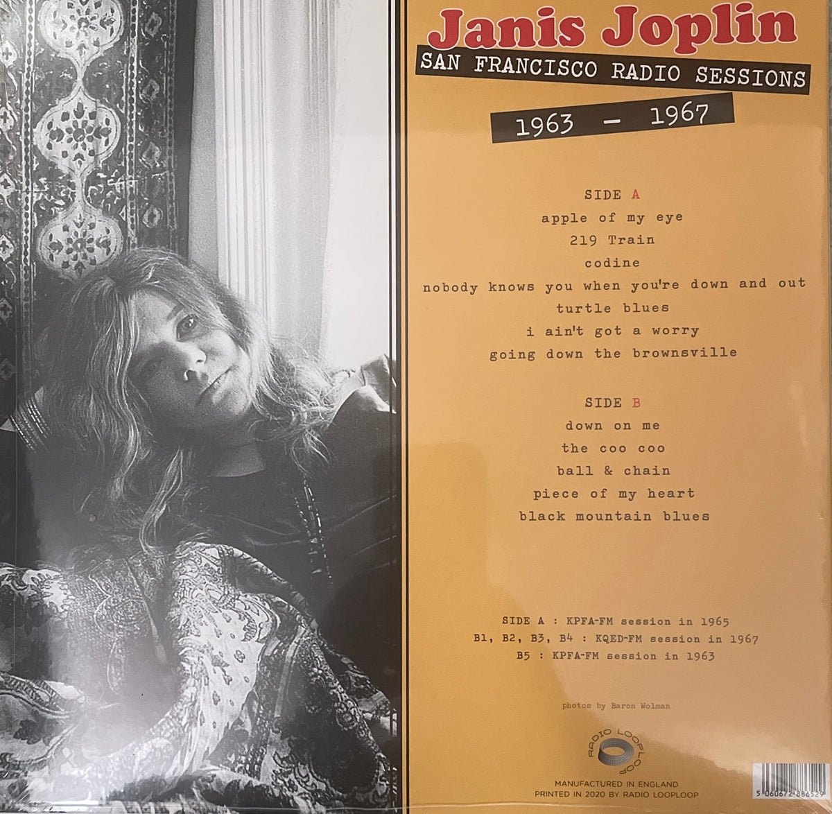 Janis Joplin – San Francisco Radio Sessions 1963 - 1967 LP