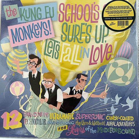 The Kung Fu Monkeys – School's Out, Surf's Up, Let's Fall In Love! LP New/Sealed Color Vinyl 1/500
