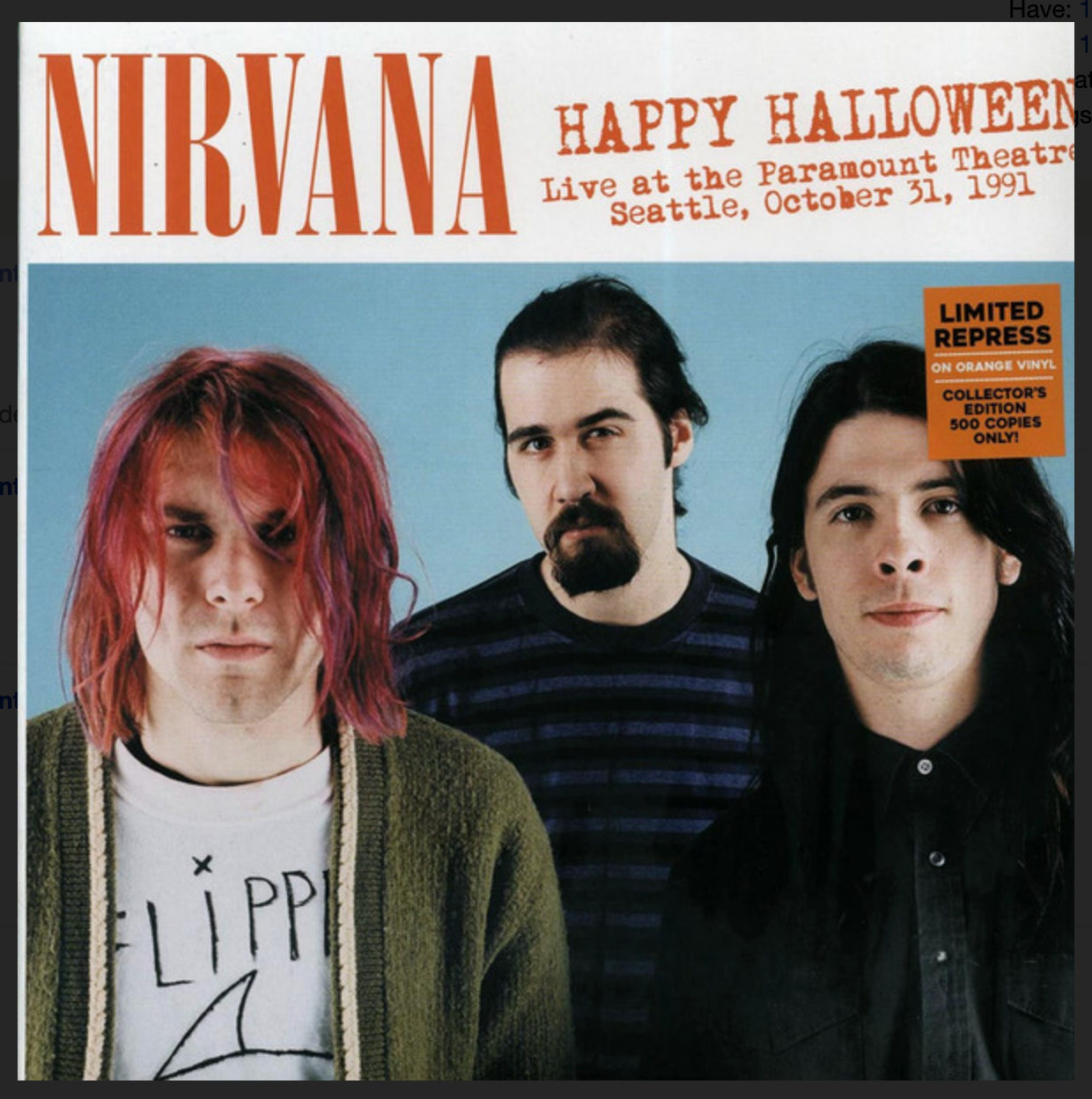 希少！91年ライブ盤！nirvana CD halloween stranger Nirvana - Halloween Seattle 91 - Amazon.com Music