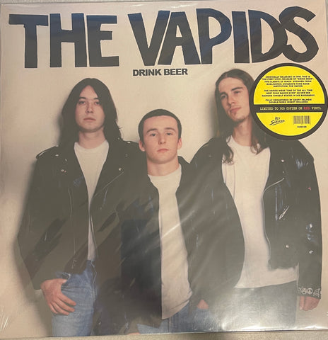 The Vapids – Drink Beer LP New/Sealed 1/300 RED vinyl